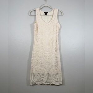 It’s Pink Dress Sleeveless White Ivory Crochet Lace Bridal Wedding Party Women S